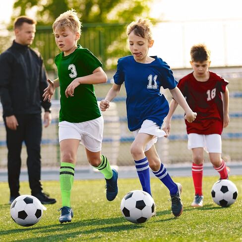 Zhanmai 8 Pairs Kids Soccer Shin Guards Youth Protective Soccer Socks Sport Shin Pads Guard Sleeves Calf Protective Soft Colorful Gear for Football Games 3-15 Years Old Girls Boys Toddler Child Teens in Saudi Arabia