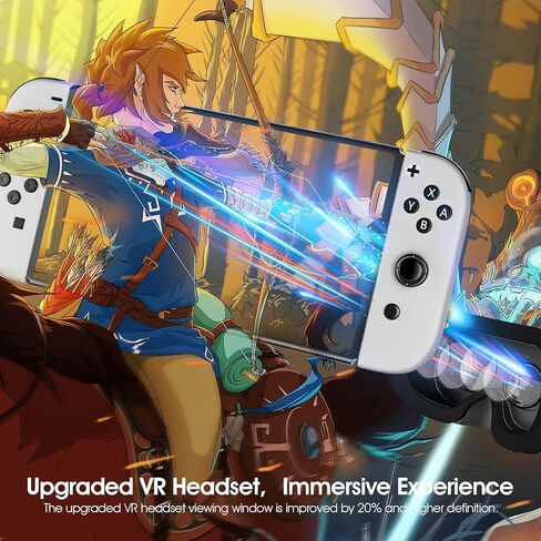 سماعة رأس VR مطورة لطراز Nintendo Switch & Switch OLED الأصلي، نظارات الواقع الافتراضي مع عدسات HD قابلة للتعديل وحزام رأس مريح، ملحقات مجموعة Labo VR، نظارات التبديل ثلاثية الأبعاد in Kuwait