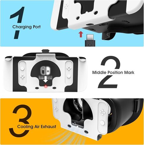 سماعة رأس VR مطورة لطراز Nintendo Switch & Switch OLED الأصلي، نظارات الواقع الافتراضي مع عدسات HD قابلة للتعديل وحزام رأس مريح، ملحقات مجموعة Labo VR، نظارات التبديل ثلاثية الأبعاد in Kuwait