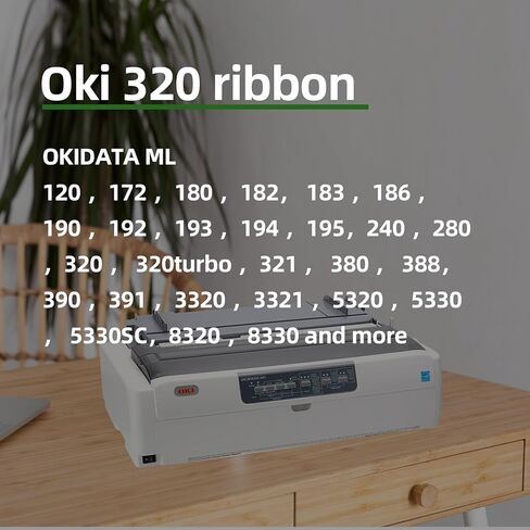 شريط بديل متوافق لشريط OKI 320 المتوافق مع طابعات Microline 320 321 Turbo - 12 عبوة in Kuwait