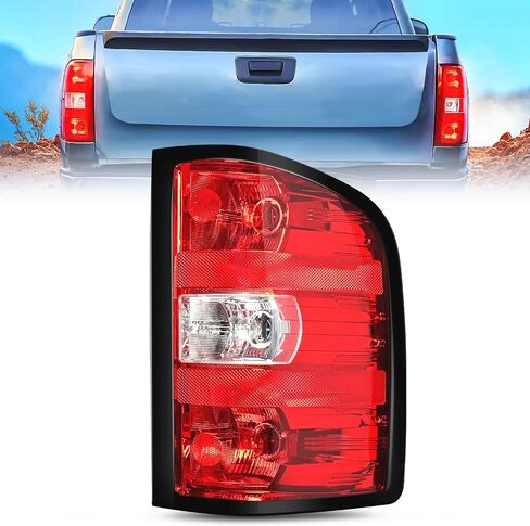 Nilight Driver Side Taillight Assembly for 2007 2008 2009 2010 2011 2012 2013 2013 2014 Chevy Silverado 1500 2500HD 3500HD 2007-2013 GMC Sierra 3500HD Rear Lamp w/Bulbs and Harness in Saudi Arabia
