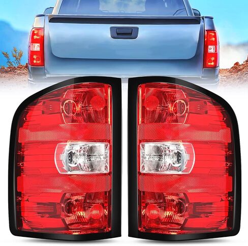Nilight Driver Side Taillight Assembly for 2007 2008 2009 2010 2011 2012 2013 2013 2014 Chevy Silverado 1500 2500HD 3500HD 2007-2013 GMC Sierra 3500HD Rear Lamp w/Bulbs and Harness in Saudi Arabia