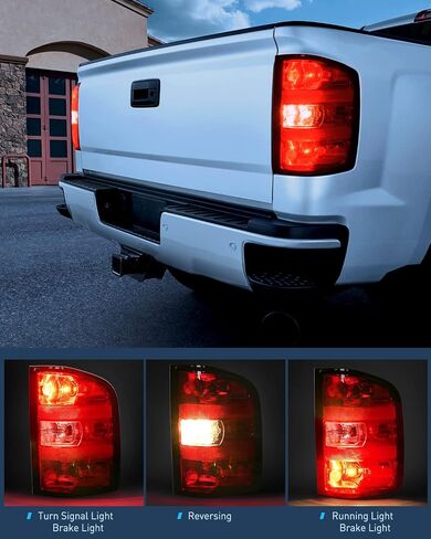 Nilight Driver Side Taillight Assembly for 2007 2008 2009 2010 2011 2012 2013 2013 2014 Chevy Silverado 1500 2500HD 3500HD 2007-2013 GMC Sierra 3500HD Rear Lamp w/Bulbs and Harness in Saudi Arabia