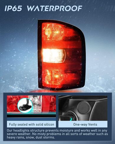 Nilight Driver Side Taillight Assembly for 2007 2008 2009 2010 2011 2012 2013 2013 2014 Chevy Silverado 1500 2500HD 3500HD 2007-2013 GMC Sierra 3500HD Rear Lamp w/Bulbs and Harness in Saudi Arabia