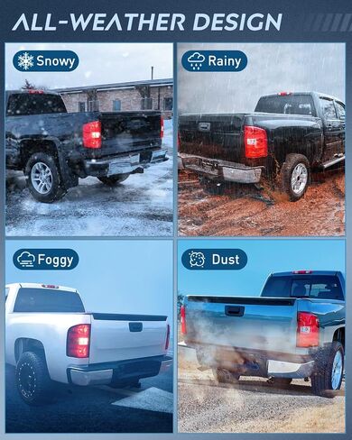 Nilight Driver Side Taillight Assembly for 2007 2008 2009 2010 2011 2012 2013 2013 2014 Chevy Silverado 1500 2500HD 3500HD 2007-2013 GMC Sierra 3500HD Rear Lamp w/Bulbs and Harness in Saudi Arabia