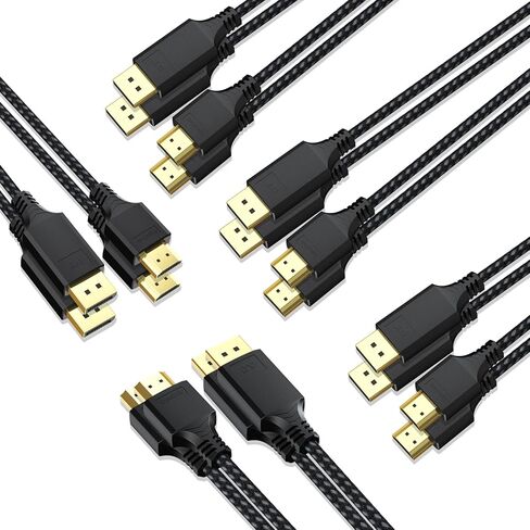 كابل DispalyPort إلى HDMI بطول 3 أقدام، ومنفذ Dispaly DP إلى HDMI سلك محول ذكر إلى ذكر [نقل في اتجاه واحد] لشاشة عرض HDTV متوافقة مع Lenovo HP ASUS Dell وغيرها من العلامات التجارية in Kuwait