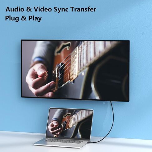 كابل DispalyPort إلى HDMI بطول 3 أقدام، ومنفذ Dispaly DP إلى HDMI سلك محول ذكر إلى ذكر [نقل في اتجاه واحد] لشاشة عرض HDTV متوافقة مع Lenovo HP ASUS Dell وغيرها من العلامات التجارية in Kuwait