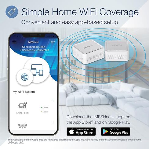 مجموعة TRENDnet AC1200 WiFi EasyMesh، تتضمن 2 × عقد شبكة WiFi AC1200، أداة إعداد قائمة على التطبيق، تجوال واي فاي سلس، تشكيل الشعاع، يدعم أجهزة 2.4 جيجا هرتز و5 جيجا هرتز، TEW-832MDR2K، أبيض in Saudi Arabia