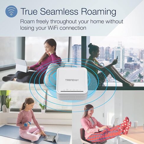 مجموعة TRENDnet AC1200 WiFi EasyMesh، تتضمن 2 × عقد شبكة WiFi AC1200، أداة إعداد قائمة على التطبيق، تجوال واي فاي سلس، تشكيل الشعاع، يدعم أجهزة 2.4 جيجا هرتز و5 جيجا هرتز، TEW-832MDR2K، أبيض in Saudi Arabia