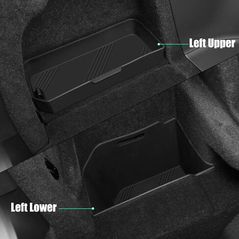 Rear Trunk Storage Box for Tesla X - Rear Trunk Left Side Upper & Lower Storage Bins Box Storage Packets for Tesla Model X Interior Accessories 2022 2023 2024-2PCS in Saudi Arabia