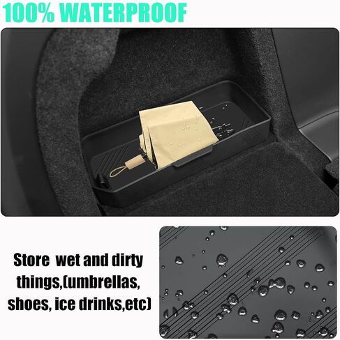 Rear Trunk Storage Box for Tesla X - Rear Trunk Left Side Upper & Lower Storage Bins Box Storage Packets for Tesla Model X Interior Accessories 2022 2023 2024-2PCS in Saudi Arabia