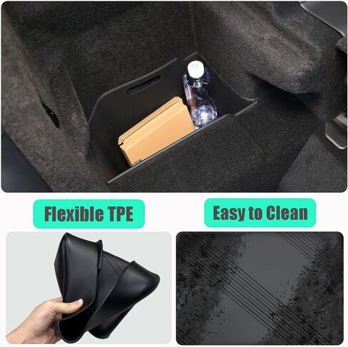 Rear Trunk Storage Box for Tesla X - Rear Trunk Left Side Upper & Lower Storage Bins Box Storage Packets for Tesla Model X Interior Accessories 2022 2023 2024-2PCS in Saudi Arabia