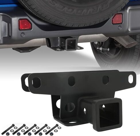 مستقبل وصلة SUNPIE متوافق مع Jeep Wrangler JL JLU 2 باب و4 أبواب بما في ذلك 4xe Plug-in Hybrid 2018 2019 2020 2021 2022 2023 2024، مستقبل وصلة مقطورة فائق 2 بوصة مع فئة 3 شديدة التحمل in Saudi Arabia