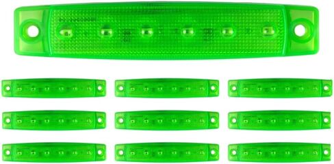 10 x 3.8 Truck Bus Boat Trailer Blue Side Marker Indicators Light Lamp 6LED Marker Light Blue, Rear Side Marker Light, Truck Cab Marker Light, RV Marker Light in Saudi Arabia
