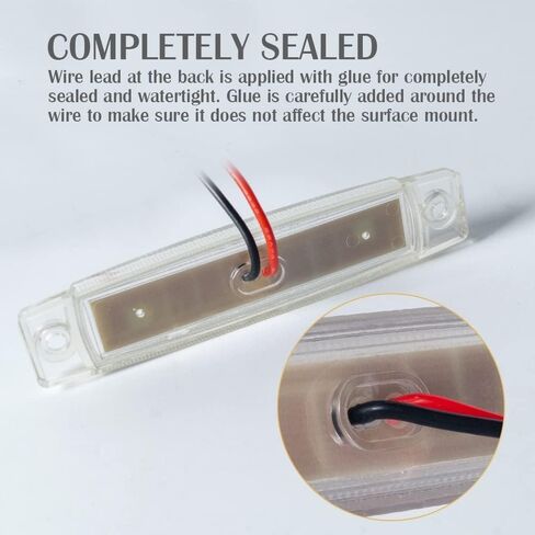 10 x 3.8 Truck Bus Boat Trailer Blue Side Marker Indicators Light Lamp 6LED Marker Light Blue, Rear Side Marker Light, Truck Cab Marker Light, RV Marker Light in Saudi Arabia