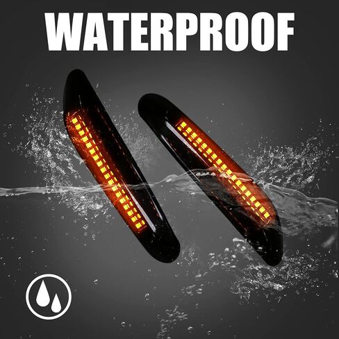 X AUTOHAUX الجانب ماركر بدوره Siganl LED ضوء المدخن عدسة مؤشر ديناميكي متسلسل لسيارات BMW E82 E87 E90 E91 E92 E93 E60 E46 E83 X3 E53 X5 335i 328i 330i in Saudi Arabia
