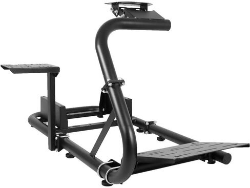 Gazzyt Racing Simulator Cockpit 50mm أنبوب دائري بذراع واحد مناسب لـ Logitech، Thrustmaster، Fanatec G25 G27 G29 G920 G923 T248 T300 T300RS عجلة ثابتة، دواسة، ناقل الحركة، فرامل اليد، المقعد غير متضمن in Kuwait