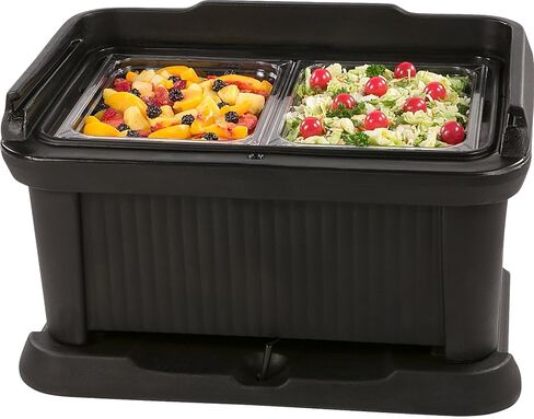 Carlisle FoodService Products Slide 'N Seal Top Loading Insulated Food Pan Carrier Food Pan Holder with Sliding Lid for Catering, Kitchen, and Restaurants, Plastic, 24 Quarts, Black in Saudi Arabia