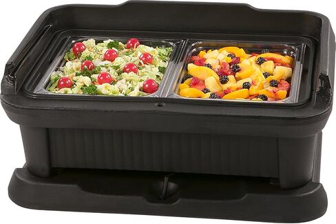 Carlisle FoodService Products Slide 'N Seal Top Loading Insulated Food Pan Carrier Food Pan Holder with Sliding Lid for Catering, Kitchen, and Restaurants, Plastic, 24 Quarts, Black in Saudi Arabia