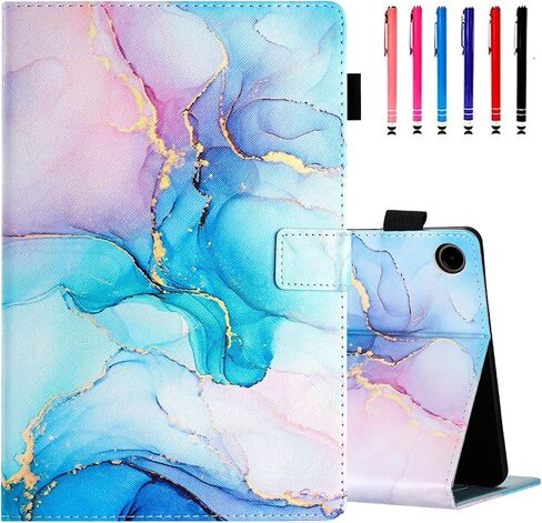 MonsDirect Case for Samsung Galaxy Tab A9+ 11 Inch 2023 (SM-X210/X216/X218), Anti-Scratch Suede Leather Multi-Angle Stand Cover, Auto Wake/Sleep & Pen Holder Case for Galaxy Tab A9 Plus Tablet, Black in Saudi Arabia