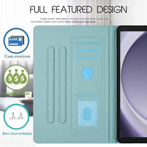 MonsDirect Case for Samsung Galaxy Tab A9+ 11 Inch 2023 (SM-X210/X216/X218), Anti-Scratch Suede Leather Multi-Angle Stand Cover, Auto Wake/Sleep & Pen Holder Case for Galaxy Tab A9 Plus Tablet, Black in Saudi Arabia