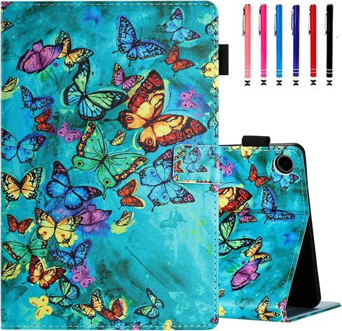 MonsDirect Case for Samsung Galaxy Tab A9+ 11 Inch 2023 (SM-X210/X216/X218), Anti-Scratch Suede Leather Multi-Angle Stand Cover, Auto Wake/Sleep & Pen Holder Case for Galaxy Tab A9 Plus Tablet, Black in Saudi Arabia