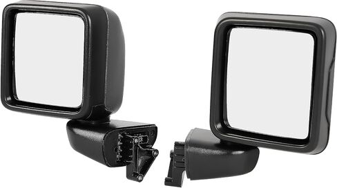 زوج مرآة الطاقة HECASA متوافق مع 2018-2023 Jeep Wrangler JL 2020-2023 Jeep Gladiators بديل لـ 68281891AE 68281890AE مرآة الرؤية الخلفية للجانب الأيسر والأيمن in Saudi Arabia