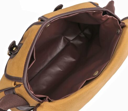حقيبة Tourbn TOURBON Retro Fly Fishing Tackle Bag مصنوعة من القماش والجلد لتخزين بكرة الألعاب، باللون البني in Kuwait