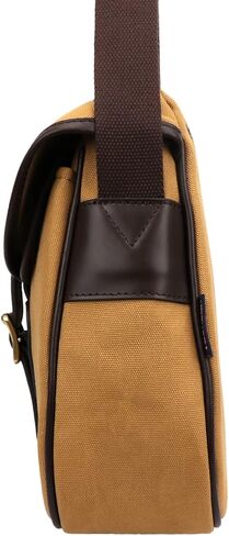 حقيبة Tourbn TOURBON Retro Fly Fishing Tackle Bag مصنوعة من القماش والجلد لتخزين بكرة الألعاب، باللون البني in Kuwait