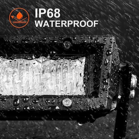 Autofeel 12 inch 80W LED Lens Spot Flood Combo Lights, Off Road Led Light Bar, Single Row LED Light for Trucks Pickup SUV ATV UTV Roof Bumper Boat, 2 Years Warranty in Saudi Arabia