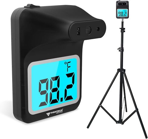 2024 Wall Thermometer with Stand | Infrared Forehead Wall Mounted Thermometer with Tripod |Bluetooth Non-Contact Instant Reading Digital Temperature Detector | Batteries Included (Matte White) in Kuwait