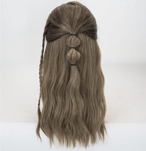 Mens Long Golden Brown Wig Cosplay Costume Halloween in Saudi Arabia