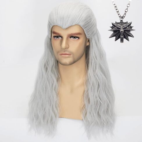 Mens Long Golden Brown Wig Cosplay Costume Halloween in Saudi Arabia