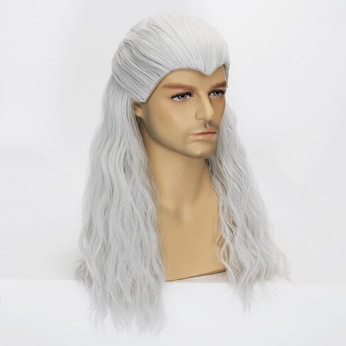 Mens Long Golden Brown Wig Cosplay Costume Halloween in Saudi Arabia