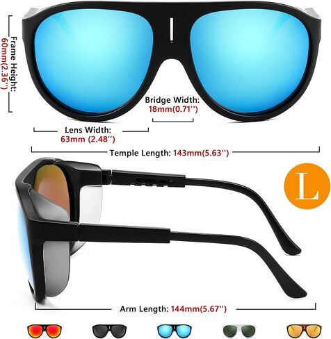 FEISEDY Men Women Aviator Polarized Sunglasses Vintage Oversized Oval Sun Glasses for Adults Eyewear UV400 Protection B2811 in Saudi Arabia