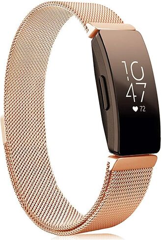 Cone Metal Band Compatible with Fitbit Inspire 2 Bands, Stainless Steel Mesh Loop Adjustable Wristband Replacement Strap for Fitbit Inspire 2 / Inspire HR/Inspire Fitness Tracker in Saudi Arabia