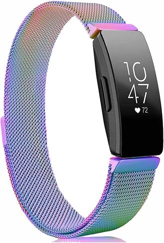 Cone Metal Band Compatible with Fitbit Inspire 2 Bands, Stainless Steel Mesh Loop Adjustable Wristband Replacement Strap for Fitbit Inspire 2 / Inspire HR/Inspire Fitness Tracker in Saudi Arabia