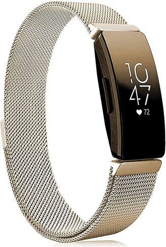 Cone Metal Band Compatible with Fitbit Inspire 2 Bands, Stainless Steel Mesh Loop Adjustable Wristband Replacement Strap for Fitbit Inspire 2 / Inspire HR/Inspire Fitness Tracker in Saudi Arabia