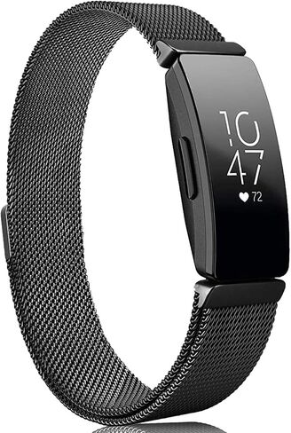 Cone Metal Band Compatible with Fitbit Inspire 2 Bands, Stainless Steel Mesh Loop Adjustable Wristband Replacement Strap for Fitbit Inspire 2 / Inspire HR/Inspire Fitness Tracker in Saudi Arabia