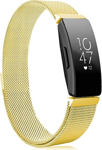 Cone Metal Band Compatible with Fitbit Inspire 2 Bands, Stainless Steel Mesh Loop Adjustable Wristband Replacement Strap for Fitbit Inspire 2 / Inspire HR/Inspire Fitness Tracker in Saudi Arabia