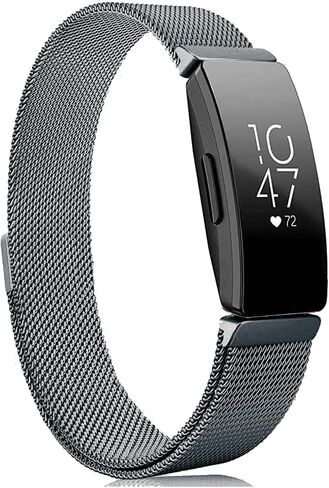 Cone Metal Band Compatible with Fitbit Inspire 2 Bands, Stainless Steel Mesh Loop Adjustable Wristband Replacement Strap for Fitbit Inspire 2 / Inspire HR/Inspire Fitness Tracker in Saudi Arabia
