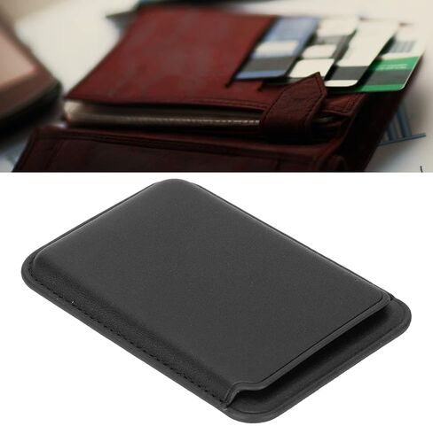 ASHATA Magnetic Wallet,PU Leather,Magnetic Card Holder Phone Magnetic Wallet Holds Up to 2 Cards Cell Phone Card Holder for Most of Smart Phones(Black) in Saudi Arabia