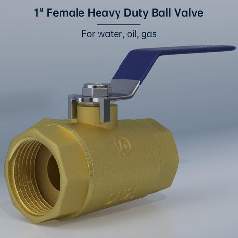 Areyourshop 1" DN25 3 Way Ball Valve Three T Port NPT Brass Female Type For Water Oil, 1 Inch Brass Ball Valve in Saudi Arabia