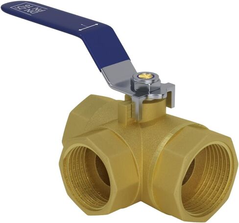 Areyourshop 1" DN25 3 Way Ball Valve Three T Port NPT Brass Female Type For Water Oil, 1 Inch Brass Ball Valve in Saudi Arabia