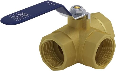 Areyourshop 1" DN25 3 Way Ball Valve Three T Port NPT Brass Female Type For Water Oil, 1 Inch Brass Ball Valve in Saudi Arabia