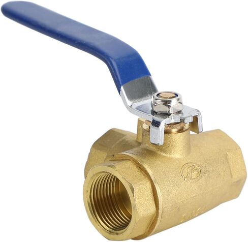 Areyourshop 1" DN25 3 Way Ball Valve Three T Port NPT Brass Female Type For Water Oil, 1 Inch Brass Ball Valve in Saudi Arabia