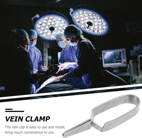 iplusmile Vein Clip Hemostatic Clamp Arterial Clip Silver Stainless Steel Vein Clamp Laboratory Tool Accessories 18mm in Saudi Arabia
