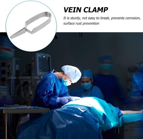 iplusmile Vein Clip Hemostatic Clamp Arterial Clip Silver Stainless Steel Vein Clamp Laboratory Tool Accessories 18mm in Saudi Arabia