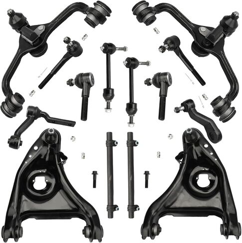 Front Control Arms w/Ball Joints - Sway Bars Tie Rods Suspension Kit 1998-2002 for Ford Crown Victoria & Lincoln Town Car; 1998-2002 for Mercury Grand Marquis Upper Lower Control Arms - 14pc Set in Saudi Arabia