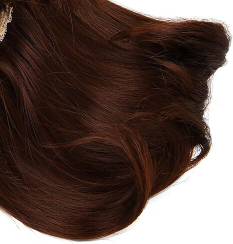 باروكة شعر دمية باروكة، شعر مستعار طويل وعميق يمكنك صنعه بنفسك، شعر مستعار دمية BJD شعر مستعار طويل بديل لدمية BJD (بني داكن) in Saudi Arabia